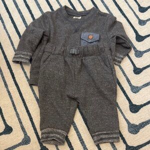 Gray Baby Outfit with Pocket Detail